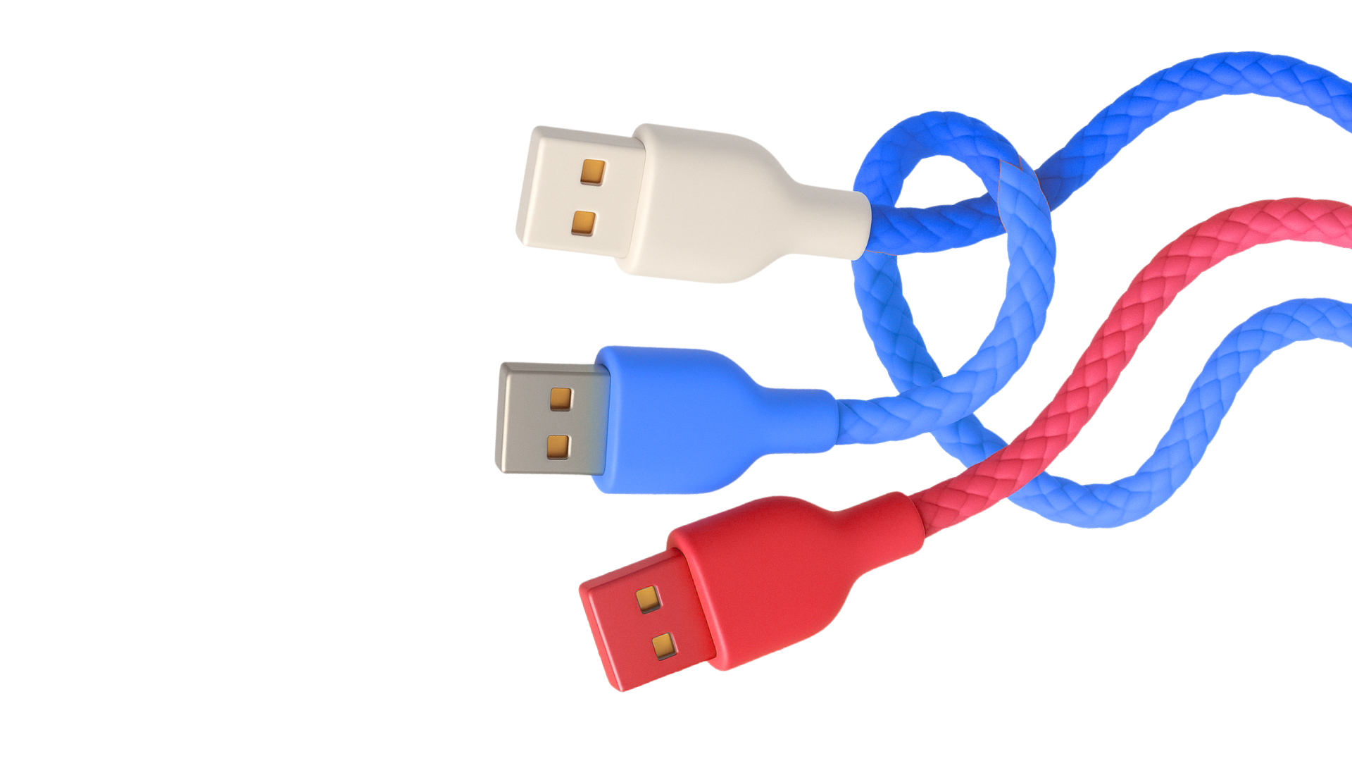 Colorful USB cables
